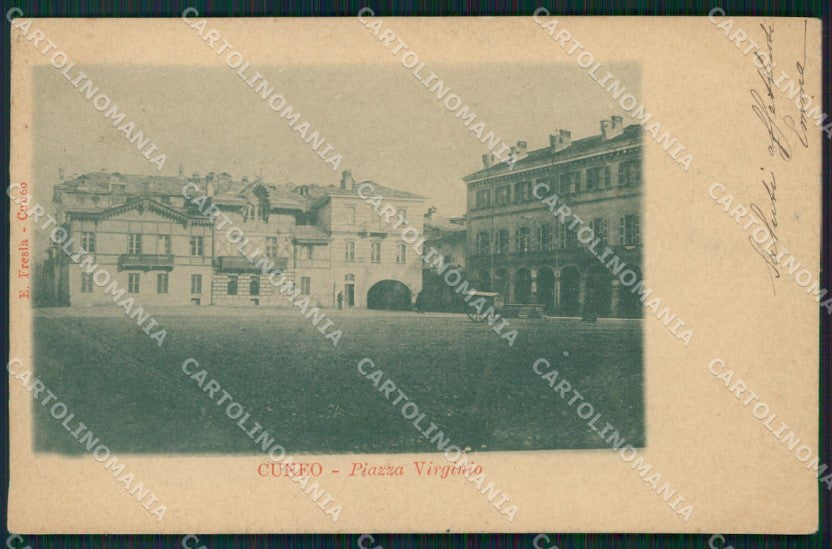 Cuneo Città Piazza Virginio PIEGA cartolina MT5442 – fronte