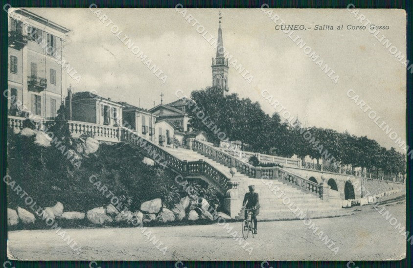 Cuneo Città Salita al Corso Gesso PIEGHINA cartolina MT5458 – fronte