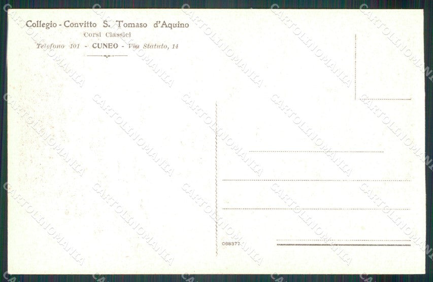Cuneo Città Collegio San Tomaso cartolina MT5504 – retro