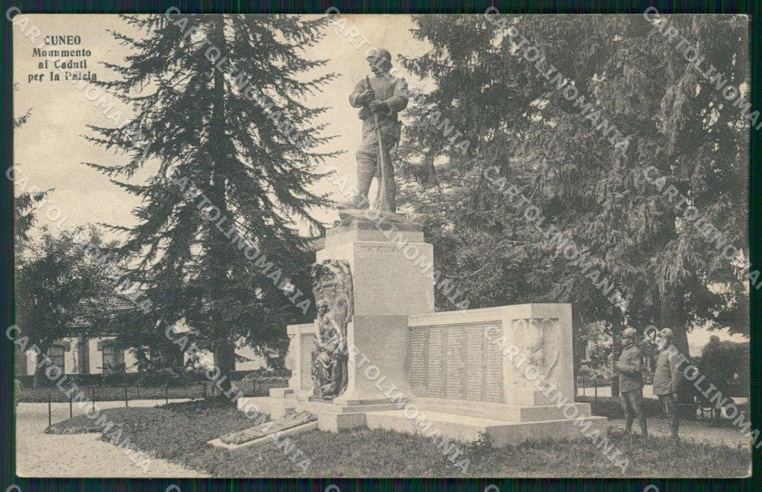 Cuneo Città Giardino Pubblico Monumento ai Caduti PIEGA cartolina MT5517 – fronte