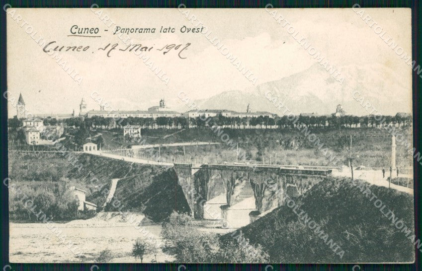 Cuneo Città Panorama Ovest cartolina MT5541 – fronte