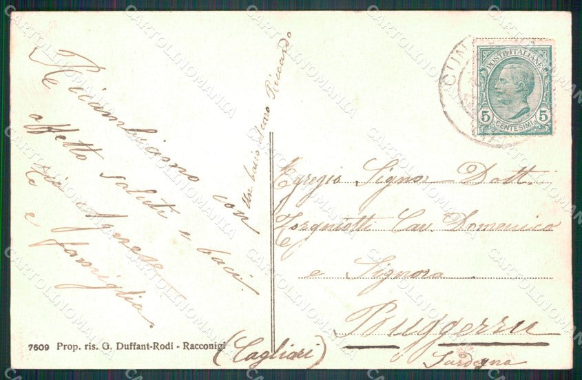 Cuneo Racconigi Palazzo Reale cartolina MT5565 – retro