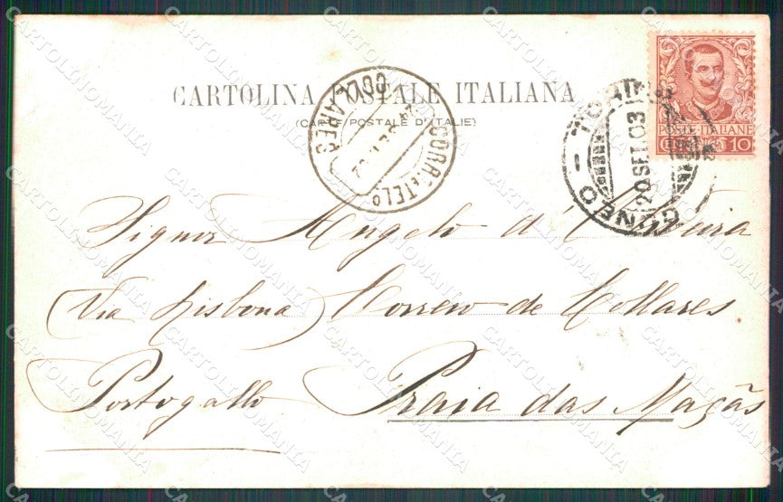 Cuneo Racconigi Castello cartolina MT5566 – retro