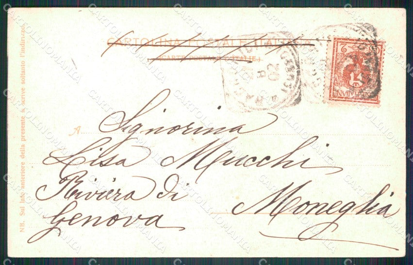 Cuneo Racconigi Castello cartolina MT5568 – retro