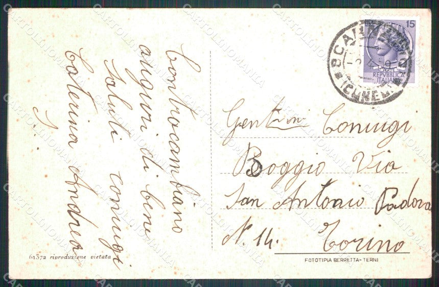 Cuneo Scarnafigi La Piazza cartolina MT5578 – retro