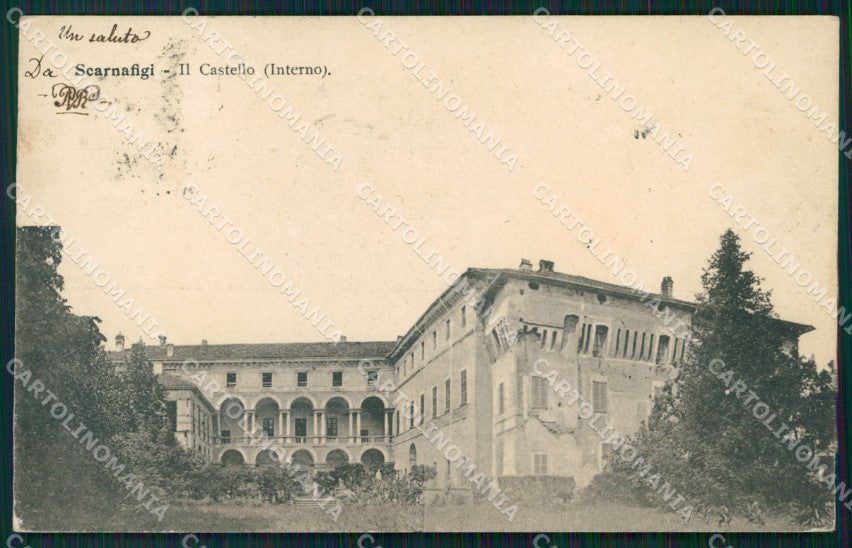 Cuneo Scarnafigi Castello ABRASA cartolina MT5579 – fronte