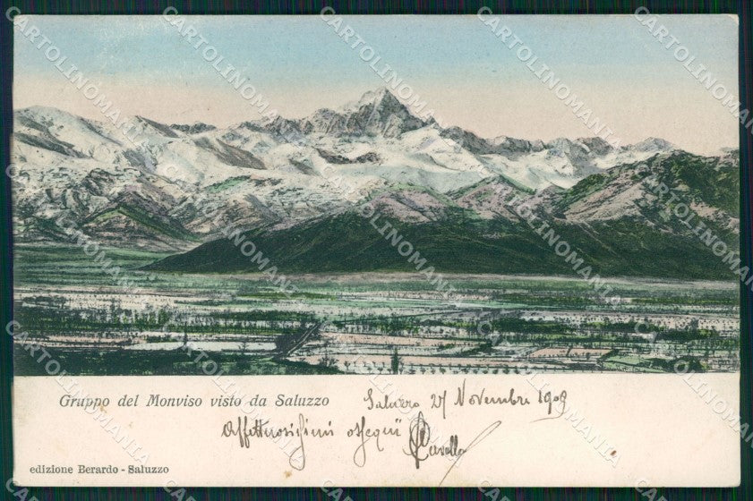 Cuneo Saluzzo Gruppo del Monviso cartolina MT5581 – fronte