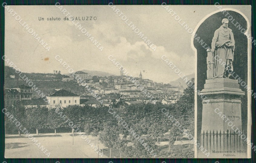 Cuneo Saluzzo Monumento a Silvio Pellico cartolina MT5583 – fronte
