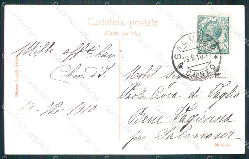Cuneo Saluzzo Panorama cartolina MT5589 – retro