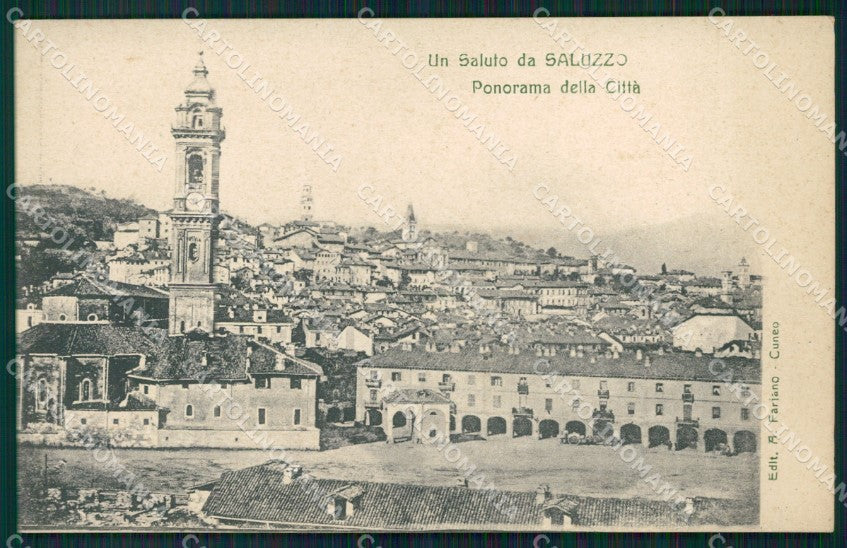 Cuneo Saluzzo Panorama cartolina MT5592 – fronte