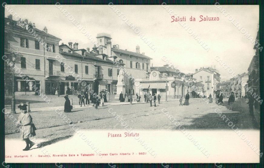 Cuneo Saluzzo Piazza Statuto cartolina MT5595 – fronte