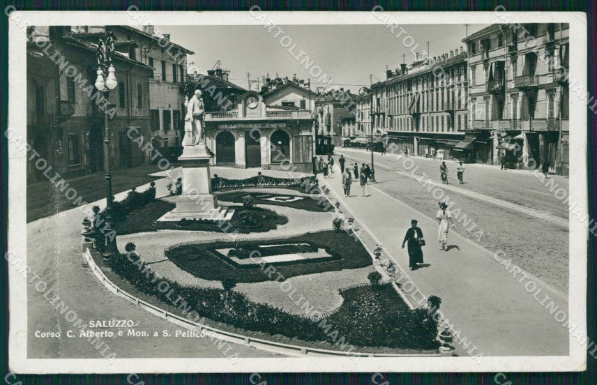 Cuneo Saluzzo Corso Carlo Alberto Silvio Pellico Foto STRAPPINO cartolina MT5596 – fronte