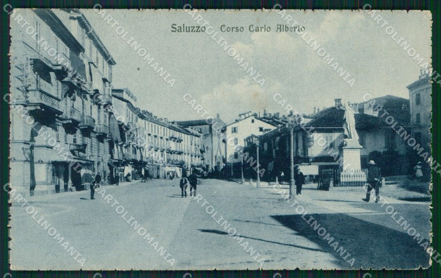 Cuneo Saluzzo Corso Carlo Alberto cartolina MT5600 – fronte