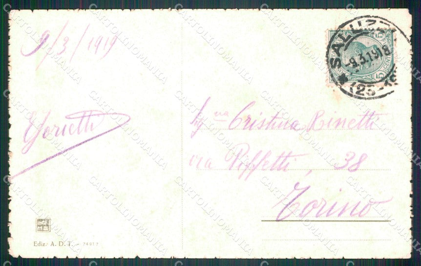 Cuneo Saluzzo Corso Carlo Alberto cartolina MT5600 – retro