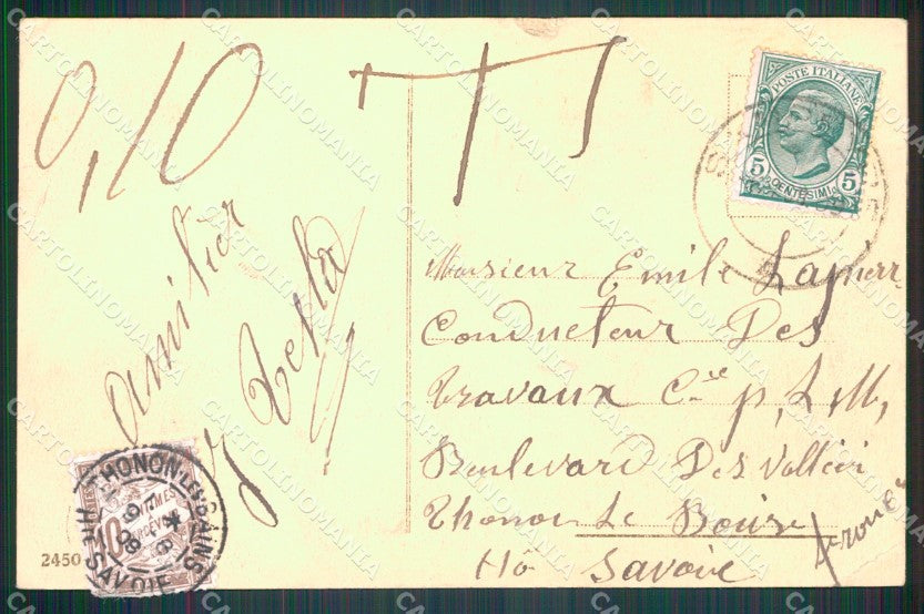 Cuneo Saluzzo Corso Carlo Alberto STRAPPINI PIEGHINA cartolina MT5602 – retro