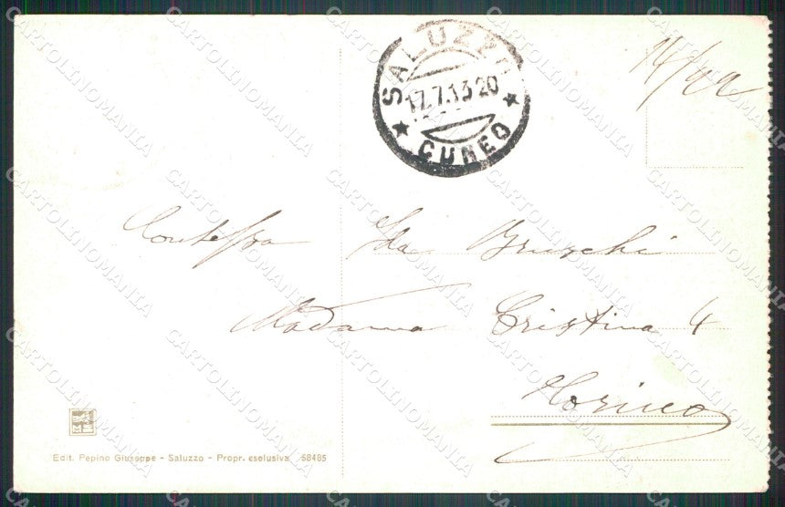 Cuneo Saluzzo Via Silvio Pellico Poste cartolina MT5604 – retro