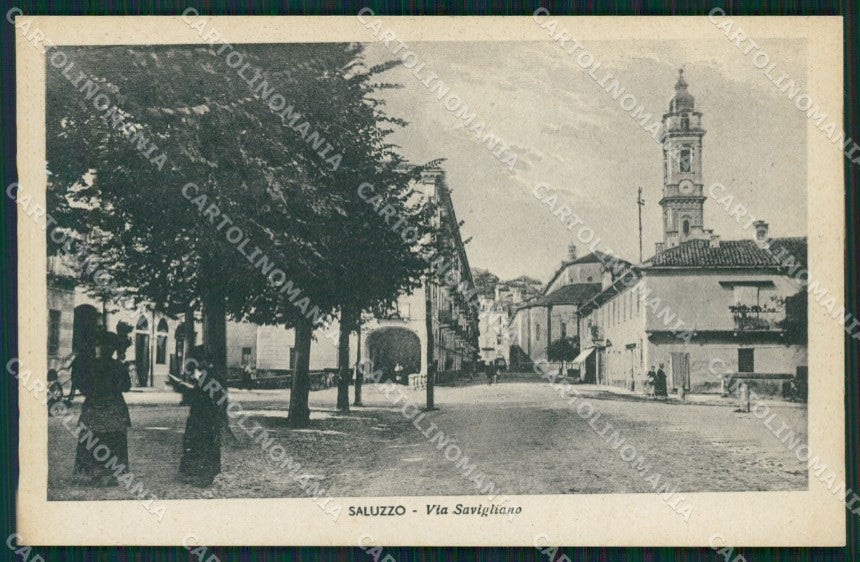 Cuneo Saluzzo Via Savigliano cartolina MT5617 – fronte