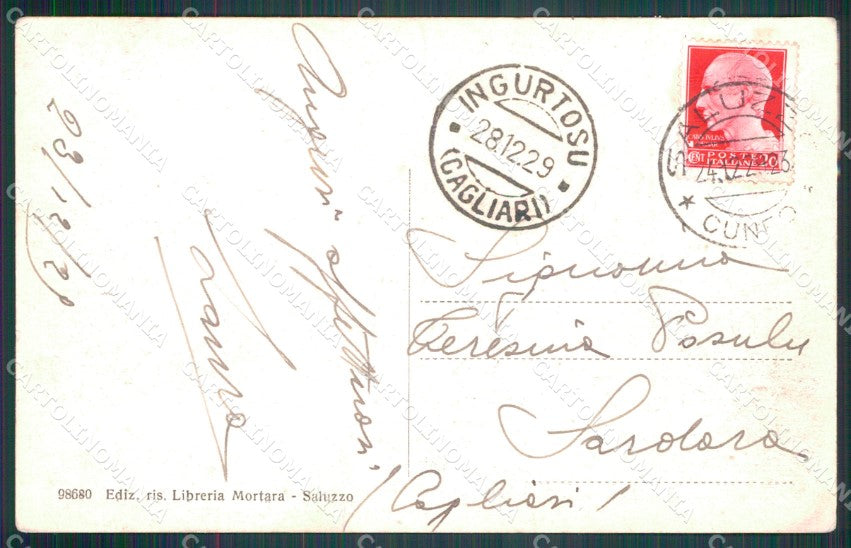 Cuneo Saluzzo Monumento ai Caduti Silvio Pellico cartolina MT5623 – retro