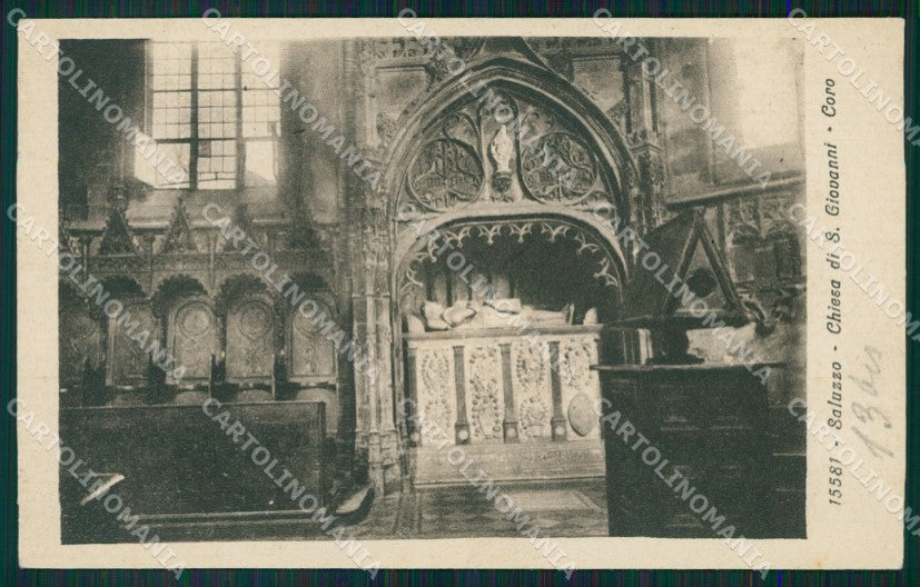 Cuneo Saluzzo San Giovanni Coro cartolina MT5631 – fronte
