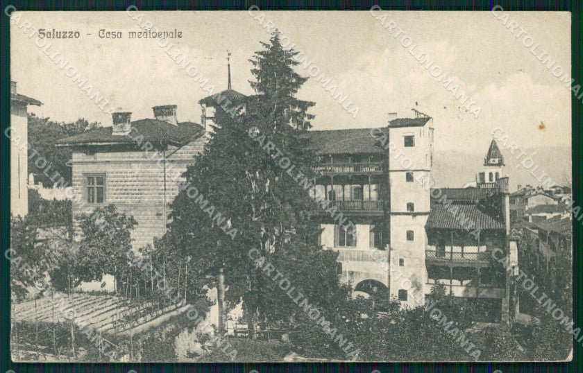 Cuneo Saluzzo Casa Medioevale cartolina MT5634 – fronte