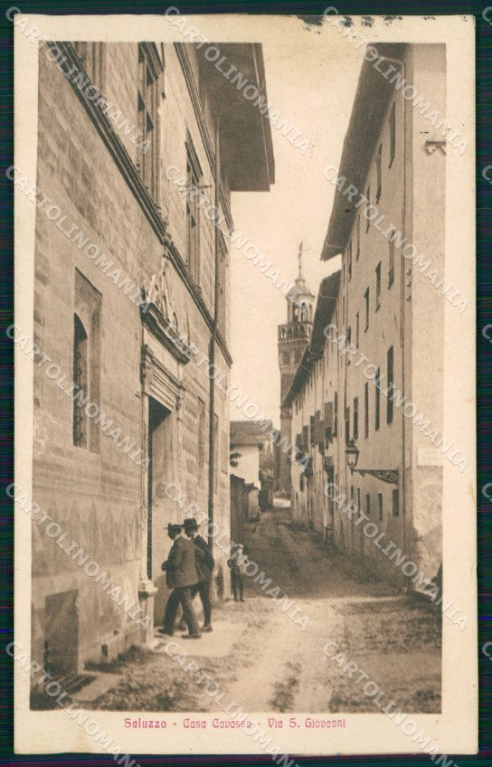 Cuneo Saluzzo Casa Cavassa via San Giovanni cartolina MT5635 – fronte