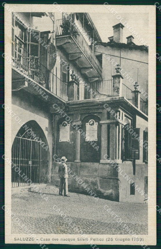 Cuneo Saluzzo Silvio Pellico cartolina MT5637 – fronte