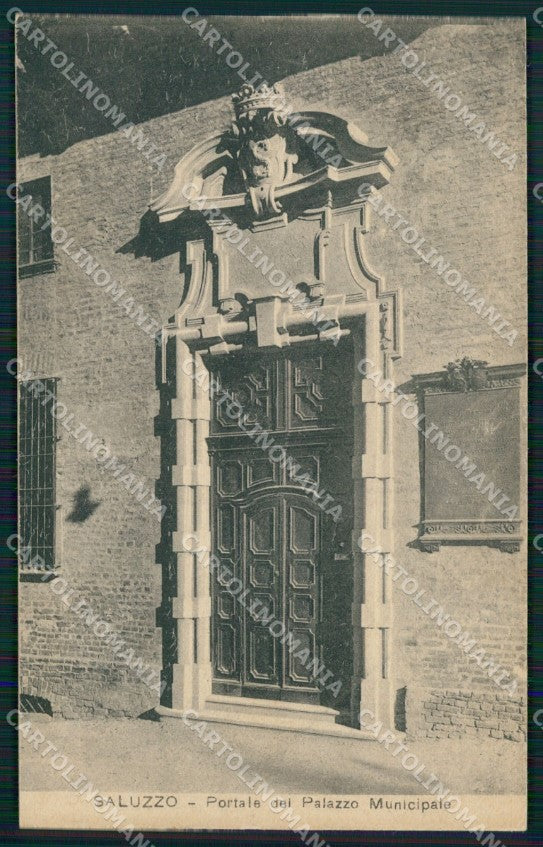 Cuneo Saluzzo Palazzo Municipale cartolina MT5640 – fronte