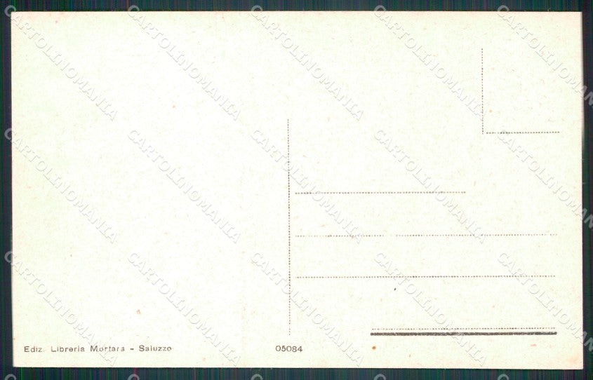 Cuneo Saluzzo Palazzo Municipale cartolina MT5640 – retro
