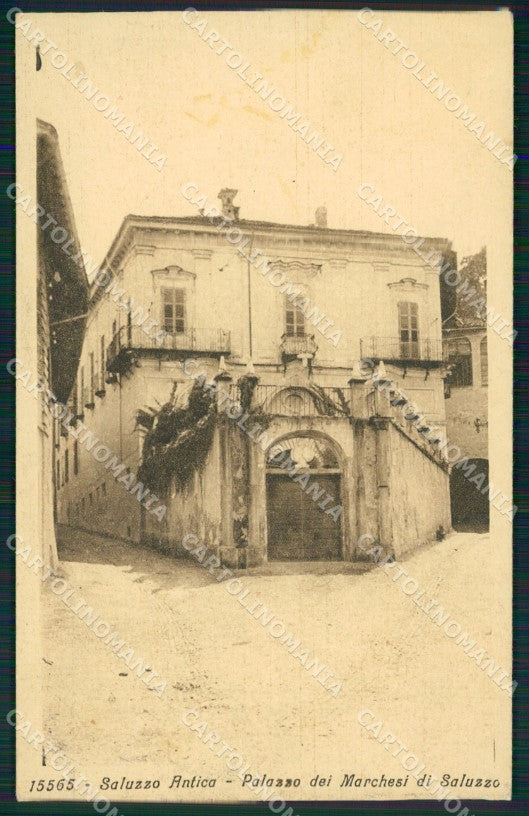Cuneo Saluzzo Palazzo Marchesi di PIEGA cartolina MT5642 – fronte