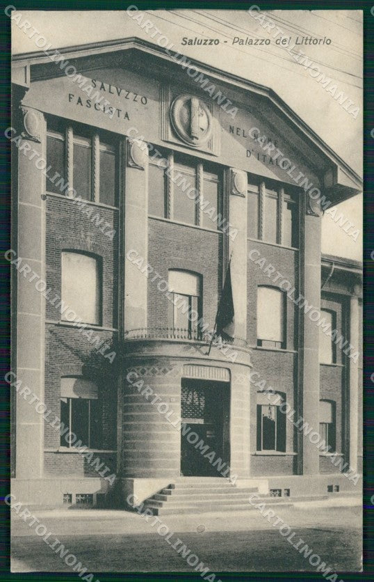 Cuneo Saluzzo Palazzo del Littorio Fascismo cartolina MT5653 – fronte