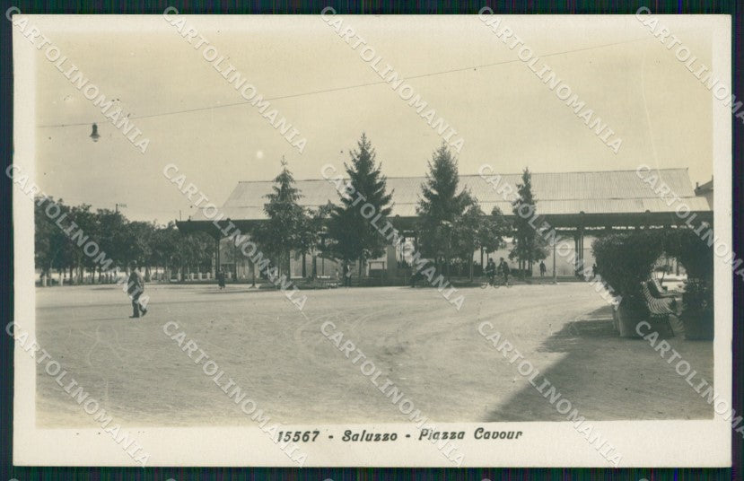 Cuneo Saluzzo Piazza Cavour Foto cartolina MT5657 – fronte