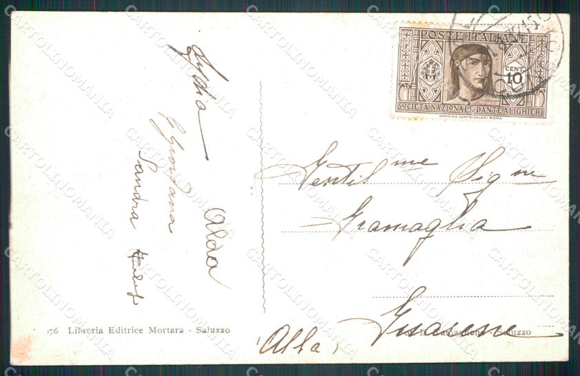 Cuneo Saluzzo Castello di Castellar cartolina MT5669 – retro