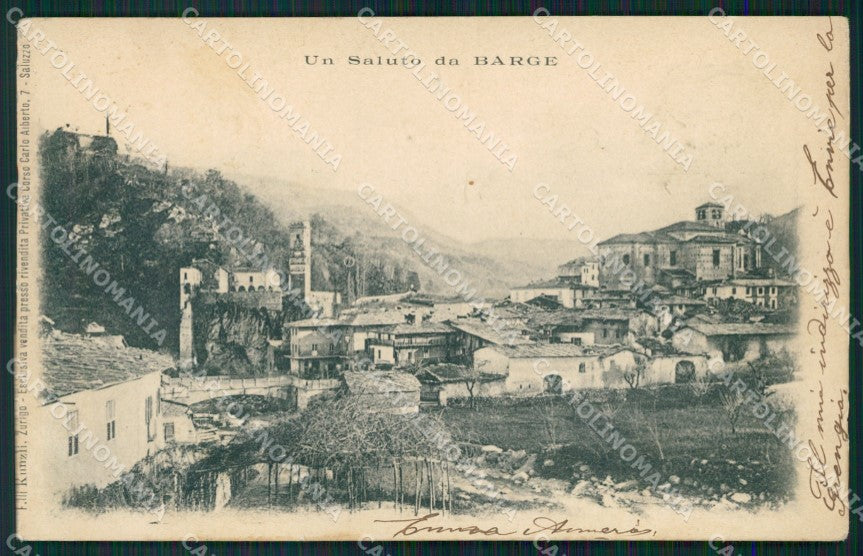 Cuneo Barge Panorama PIEGHE cartolina MT5670 – fronte