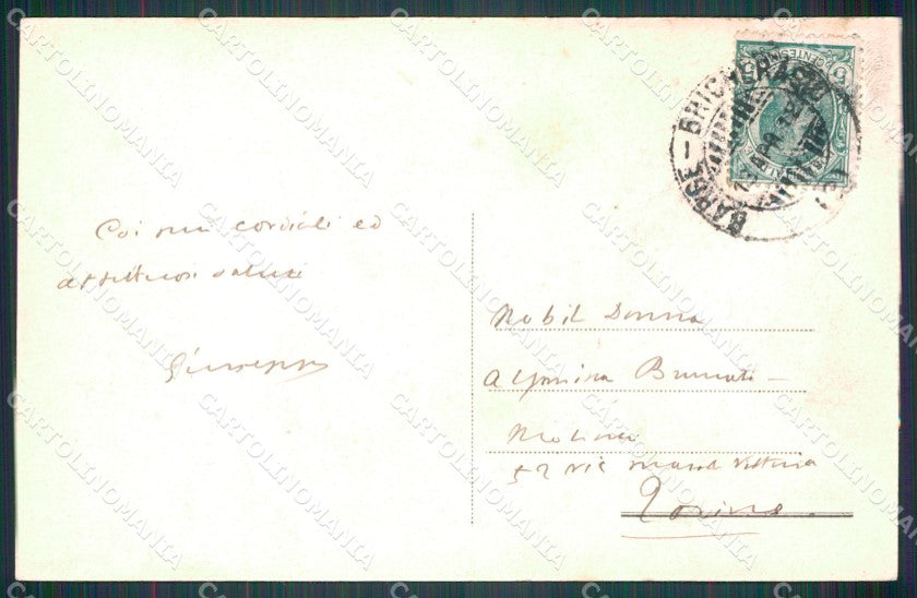 Cuneo Barge Torre e Convento San Francesco cartolina MT5672 – retro