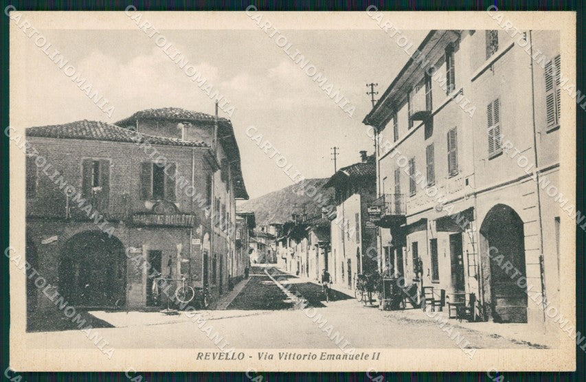 Cuneo Revello Via Vittorio Emanuele II Riparazione Biciclette cartolina MT5677 – fronte
