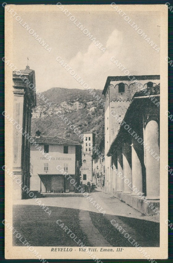 Cuneo Revello Via Vittorio Emanuele III cartolina MT5681 – fronte
