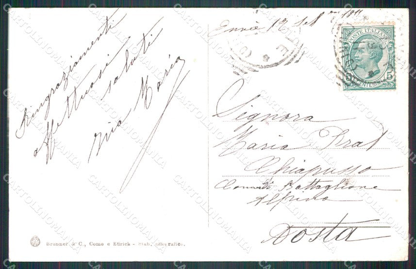Cuneo Envie Castello PIEGHINA cartolina MT5682 – retro