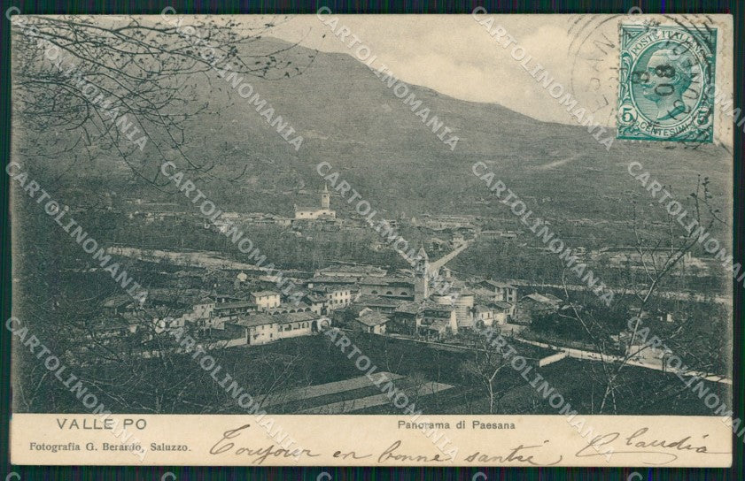 Cuneo Paesana Valle Po cartolina MT5687 – fronte