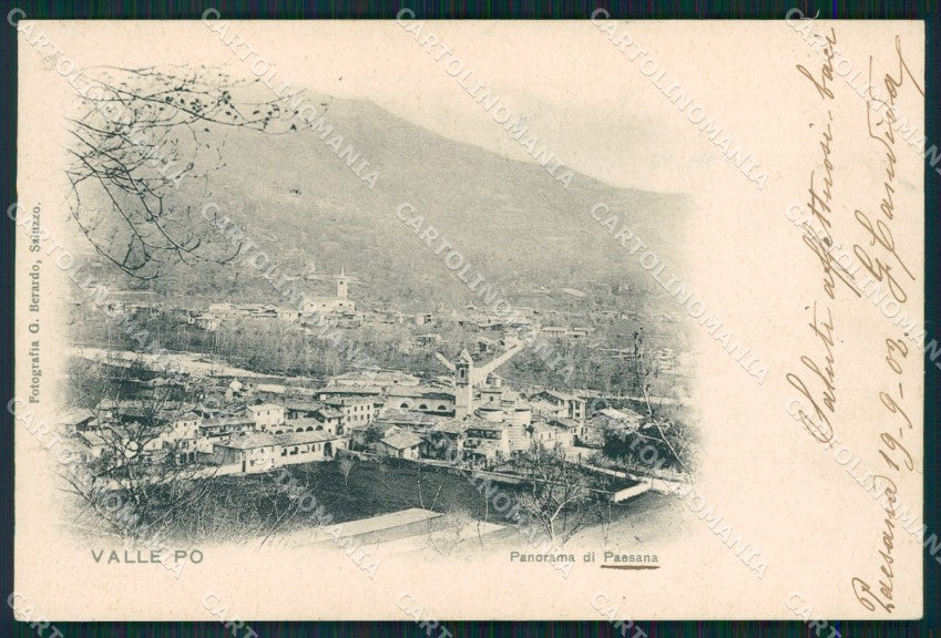 Cuneo Paesana Panorama Valle Po cartolina MT5690 – fronte