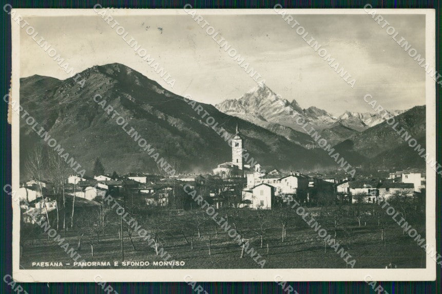 Cuneo Paesana Panorama Monviso PIEGHINA Foto cartolina MT5691 – fronte