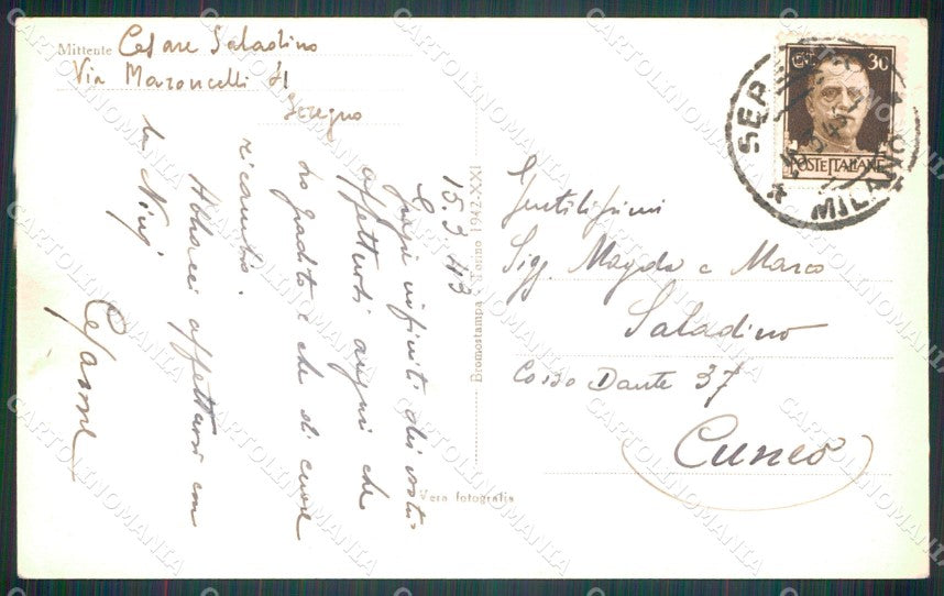 Cuneo Paesana Foto cartolina MT5693 – retro