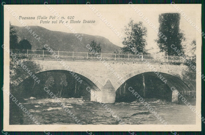 Cuneo Paesana Ponte sul Po Monte Bracco cartolina MT5695 – fronte