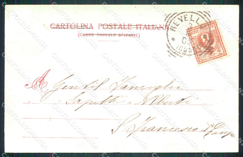Cuneo Paesana Valle Po piazza Santa Margherita cartolina MT5696 – retro