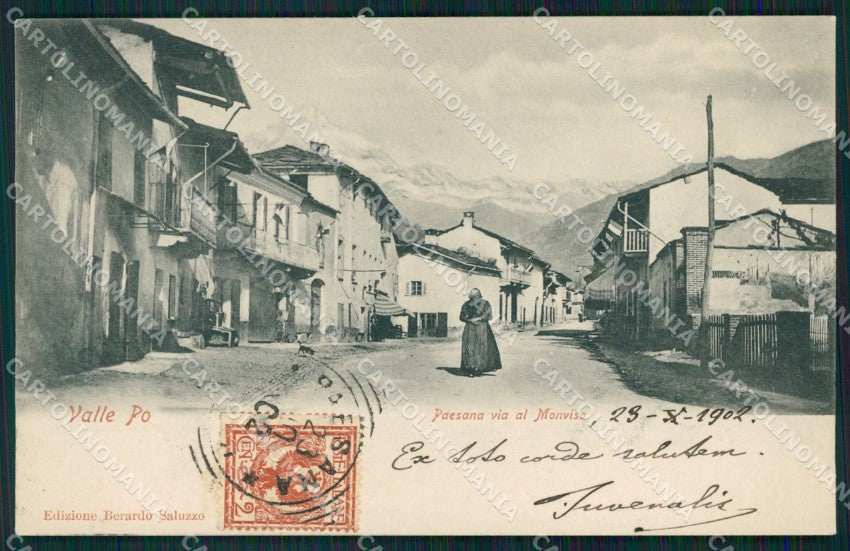 Cuneo Paesana Via al Monviso Valle Po cartolina MT5698 – fronte