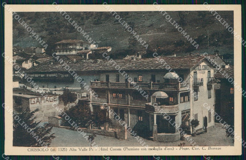 Cuneo Crissolo Hotel Corona cartolina MT5707 – fronte