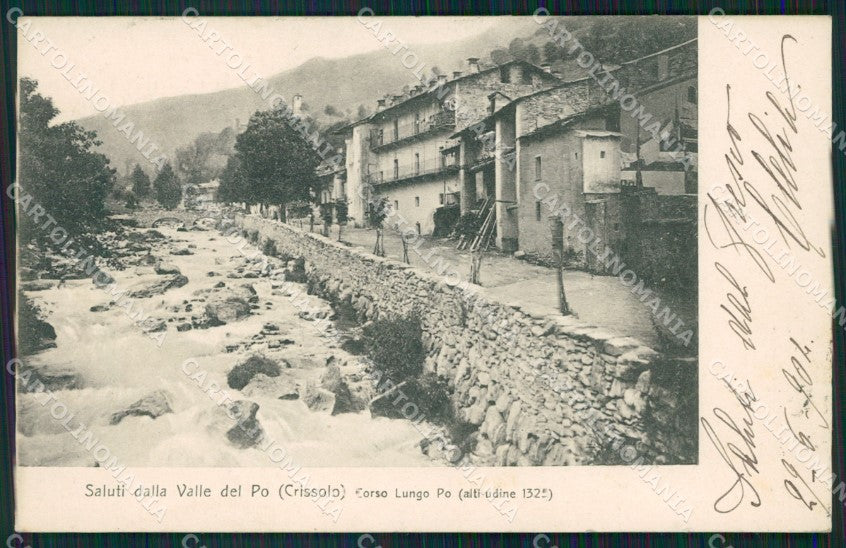 Cuneo Crissolo Corso Lungo Po Genta cartolina MT5709 – fronte
