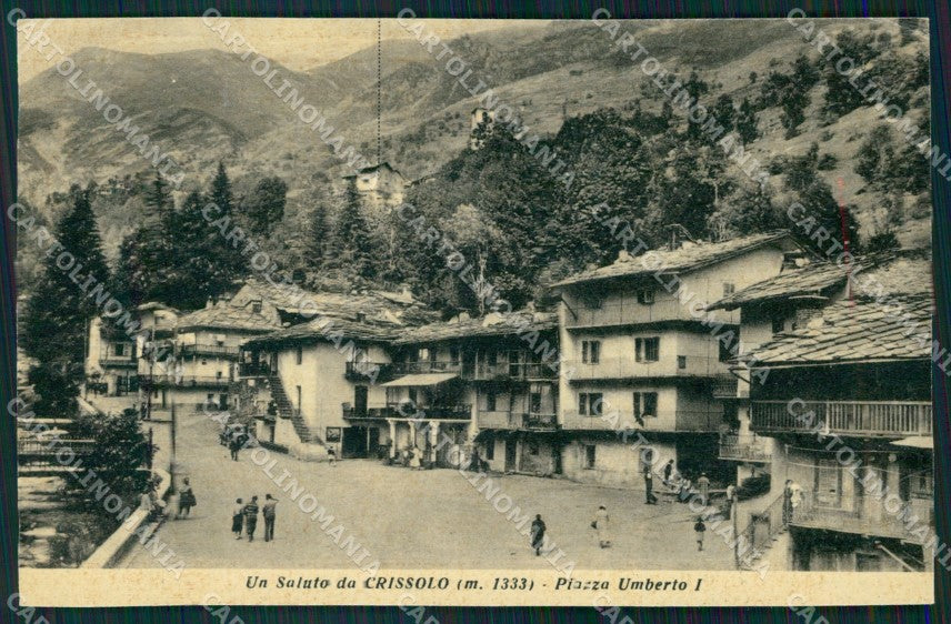Cuneo Crissolo Piazza Umberto I cartolina MT5710 – fronte