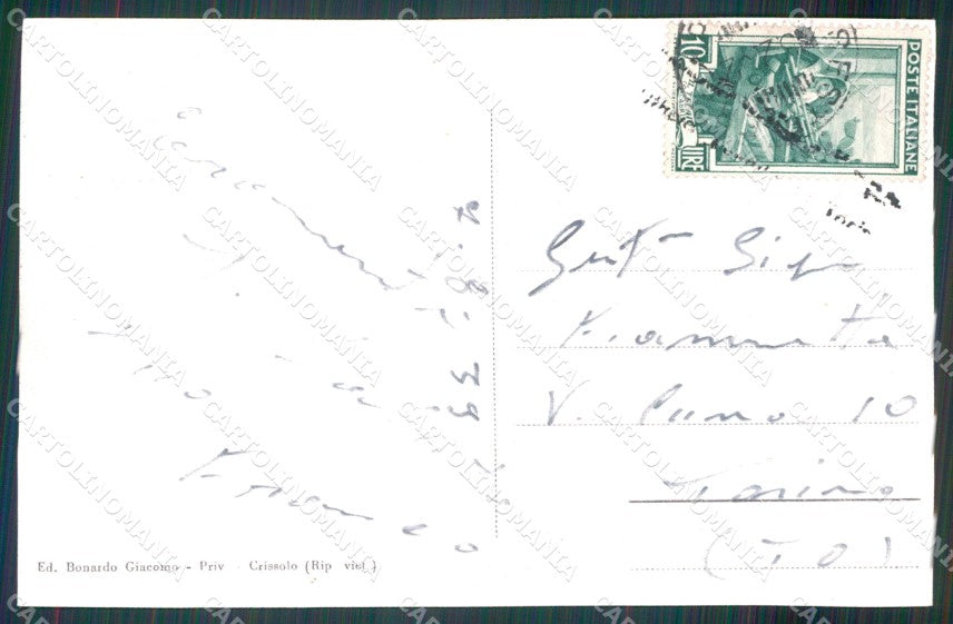Cuneo Crissolo Piazza Umberto I cartolina MT5710 – retro