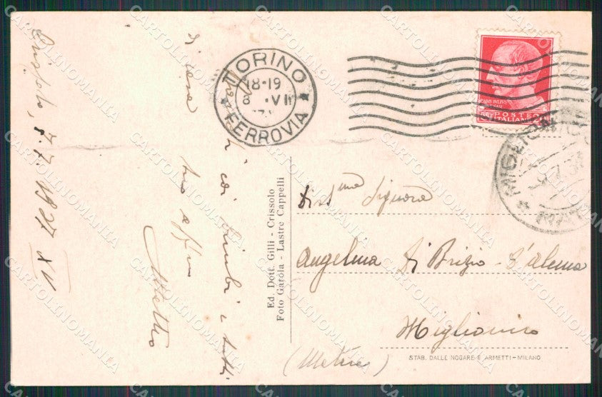Cuneo Crissolo Palazzo Comunale cartolina MT5712 – retro