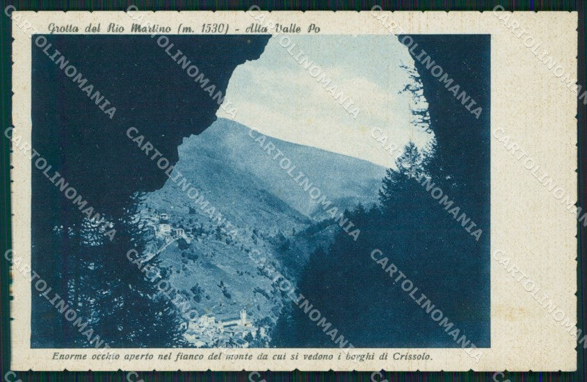 Cuneo Crissolo Caverna Rio Martino Valle Po cartolina MT5718 – fronte